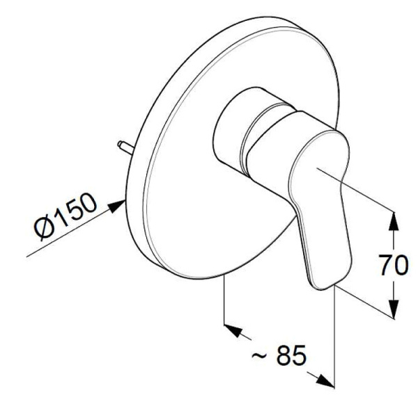 Встраиваемый смеситель для душа Kludi Pure&Easy 374200565 Встраиваемый смеситель для душа Kludi Pure&Easy 374200565