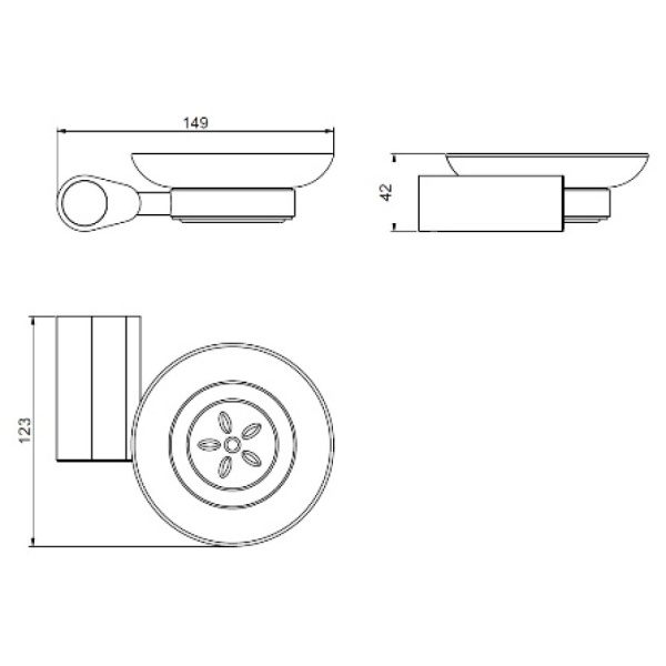 Мыльница Art&Max Verona Push AM-M-031-CR