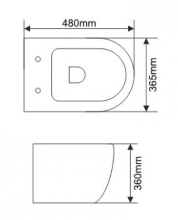 Унитаз подвесной безободковый Melana B2330-805