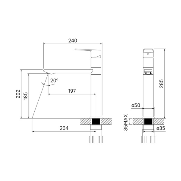 Смеситель для кухонной мойки IDDIS Edifice (ED5WBSGi05)