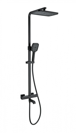 Душевая система с термостатом WONZON & WOGHAND STAY 3, черный матовый WW-B3026-T1-MB