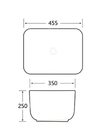 Раковина накладная (45,5х35) SantiLine SL-1113