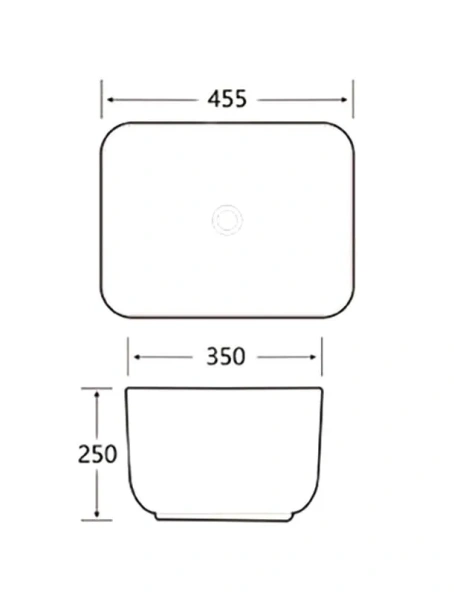 Раковина накладная (45,5х35) SantiLine SL-1113BM