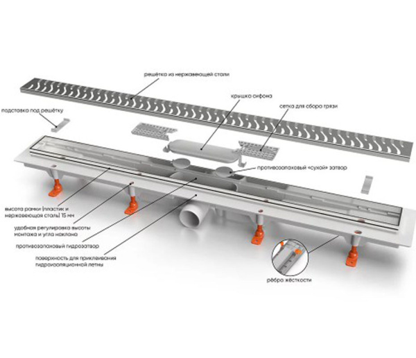 Душевой лоток Veconi Klasik Black 950 V950KB