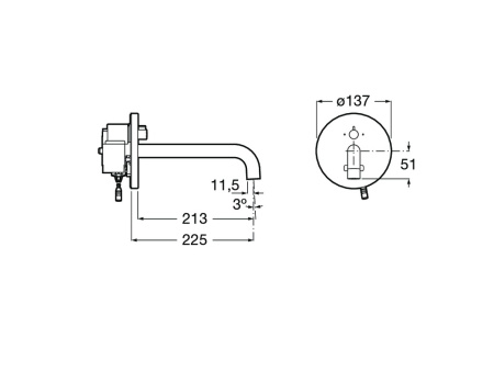 Смеситель для раковины Roca Sentronic-E 5A4602C00