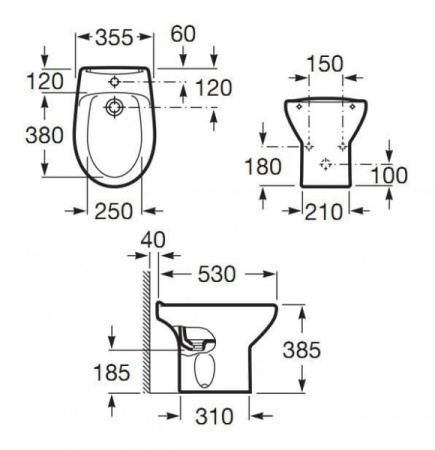 Биде напольное Roca Victoria 357390000