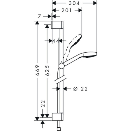 Душевой гарнитур Hansgrohe Croma Select E 26585400