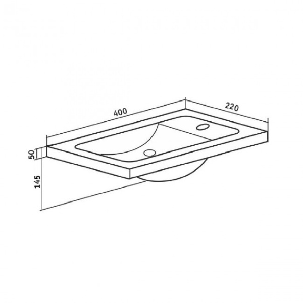 Раковина мебельная Cersanit Como 40 (УТ000002244)