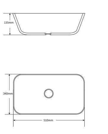 Раковина накладная (51х34) SantiLine SL-1049