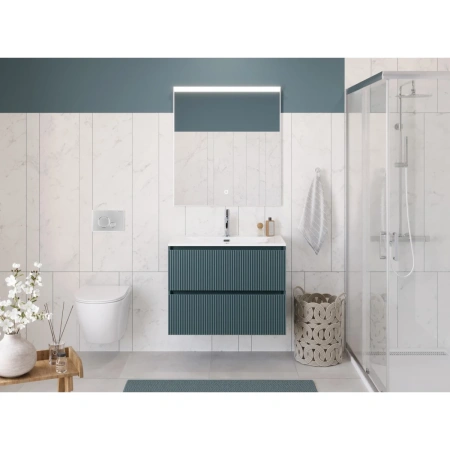 Тумба под раковину 80 BelBagno Uno UNO-800-2C-SO-AO голубой матовый, без раковины