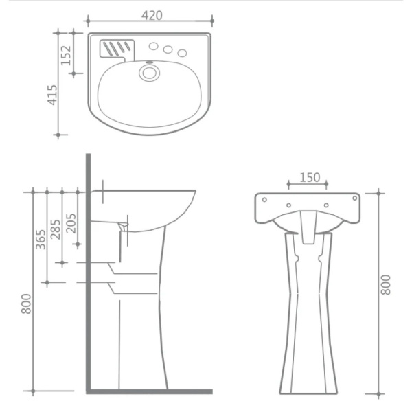 Раковина подвесная ARROW AP306E, белый