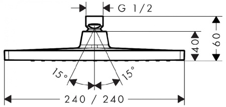 Душевой комплект Hansgrohe Crometta E 240 1jet 27957000