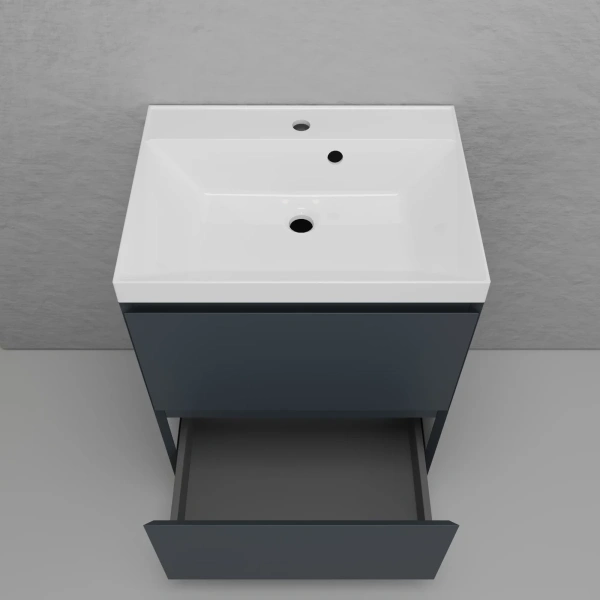 Тумба напольная без раковины 60 см Style Line Манхэттен ЛС-00002378 графит матовый