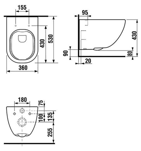 Унитаз подвесной Laufen Basal Combipack 8.66E1.0.000.000.1