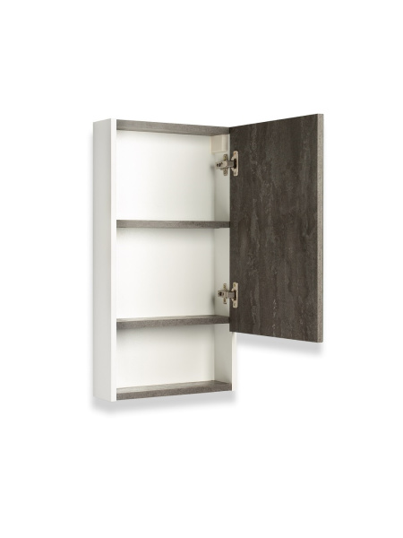 Зеркальный шкаф Runo Бари 40 железный камень (00-00001384)