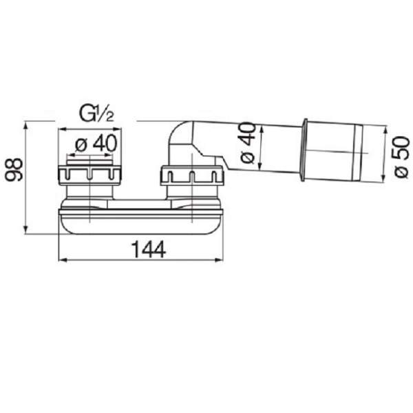 Сифон для душевого поддона Nobili Rubinetterie AV00109/3CR