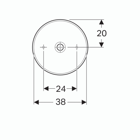 Раковина накладная (40х40) Geberit Variform 500.768.01.2 