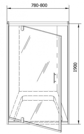 Душевая дверь Kolpa-san Luna TVO/S 80
