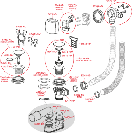 Слив-перелив для ванны AlcaPlast A508CKM