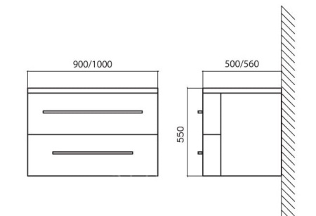 Тумба для раковины BelBagno Prospero BB1000DVC-PAT/BO