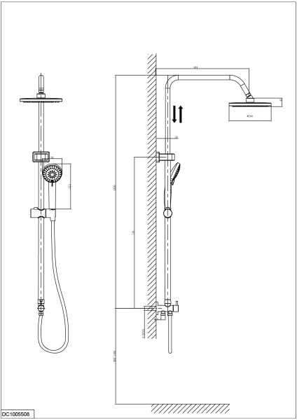 Стойка с тропическим душем D&K (DC1005508)