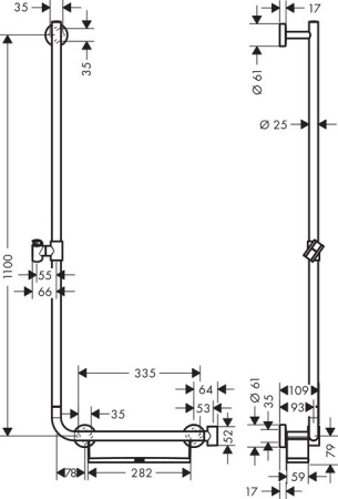 Душевая штанга Hansgrohe Unica Comfort 26403400 белый/хром
