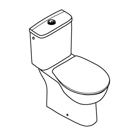 Унитаз напольный безободковый Grohe Bau Ceramic, горизонтальный выпуск 39496 000 (39496000)