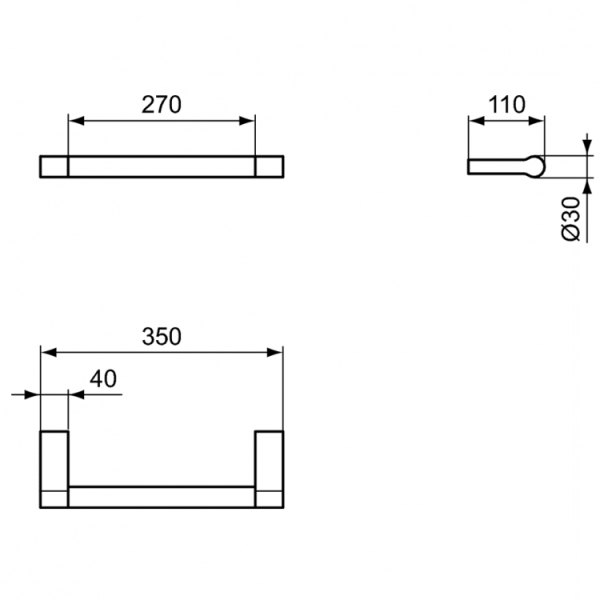 Поручень Ideal Standard Connect A9159AA Поручень Ideal Standard Connect A9159AA