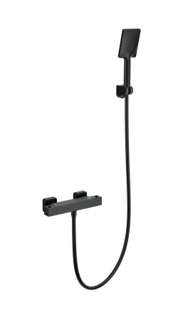 Смеситель для душа с термостатом WONZON & WOGHAND, черный матовый WW-B2026-A-MB