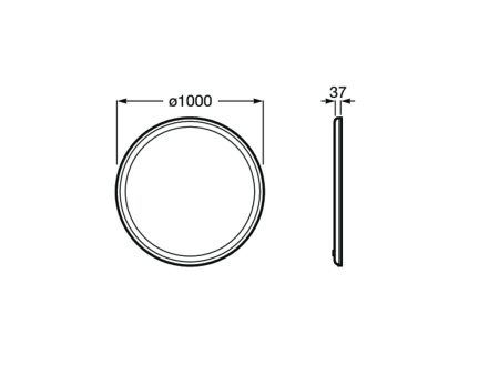 Зеркало (100х100) Roca Iridia круглое LED, Antisteam 812338000