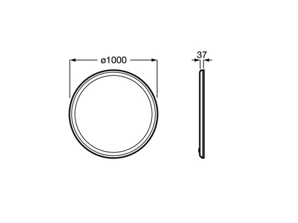 Зеркало (100х100) Roca Iridia круглое LED, Antisteam 812338000