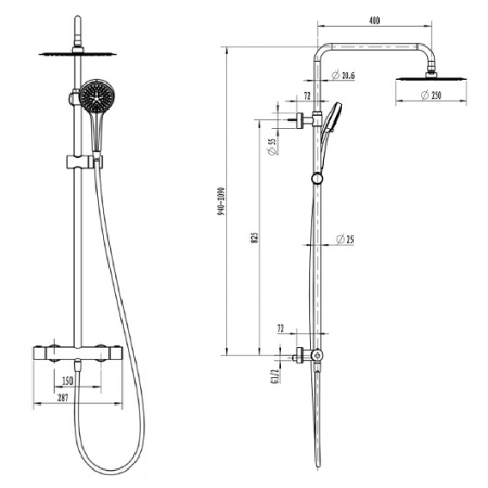 Душевая система Villeroy & Boch Embrace Plus TVS1082500161