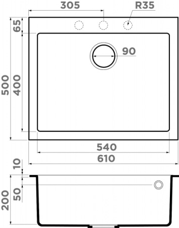 Мойка для кухни Omoikiri Bosen 61-EV 4991215