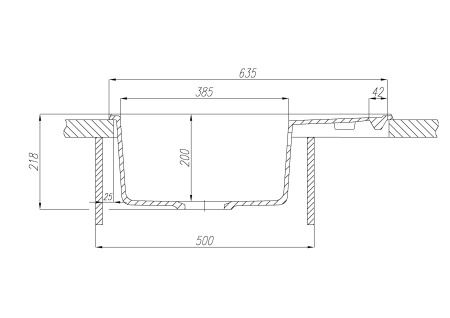 Кухонная мойка Aquaton Делия 65 1A718632DE270 терракот