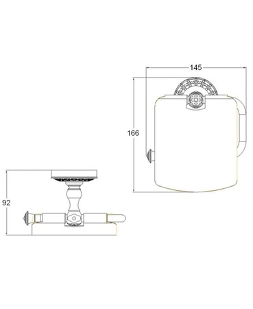 Держатель туалетной бумаги Bronze de Luxe WINDSOR K25003