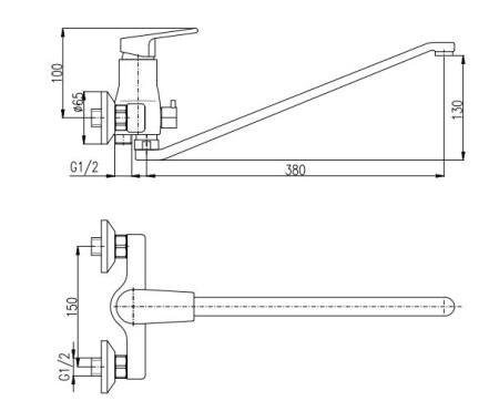 Смеситель для ванны Rav Slezak Colorado CO152.5/1