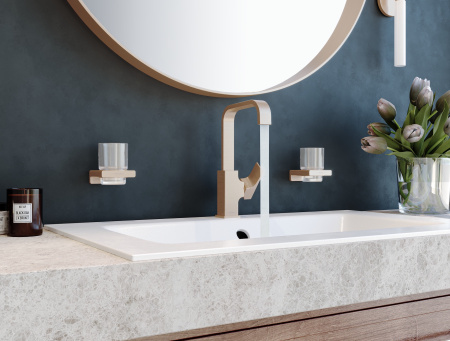 Стакан для зубных щеток Hansgrohe AddStoris 41749140 шлифованная бронза