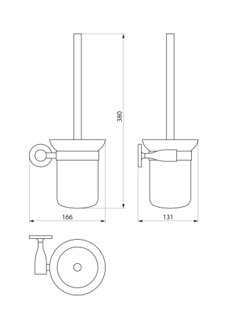 Ёрш для туалета RUSH Balearic BA39710