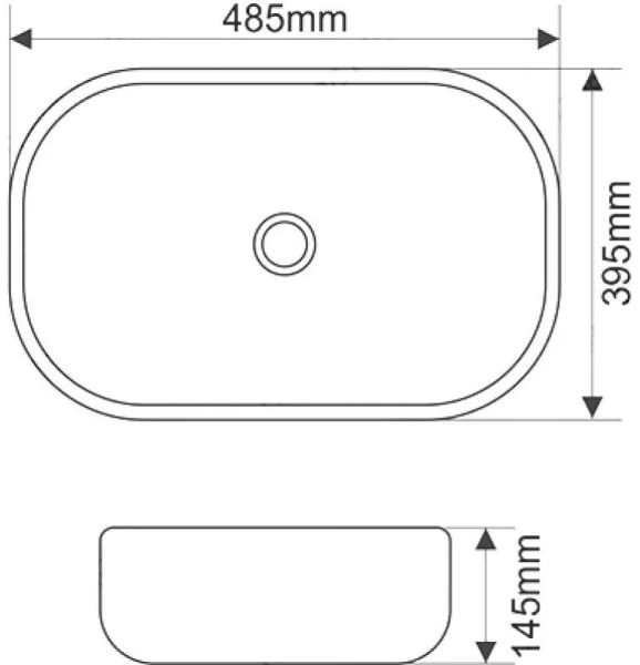 Накладная раковина RAVAL MELANA A419-803