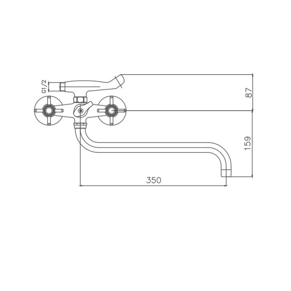Смеситель для ванны Cron CN2624