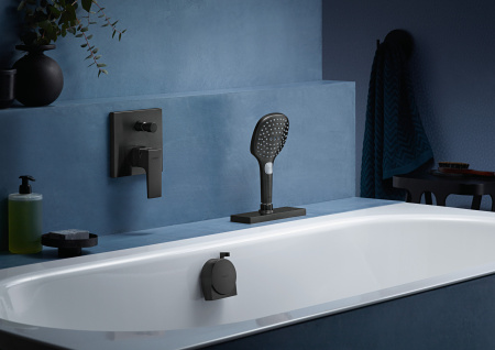 Смеситель для ванны встраиваемый Hansgrohe Metropol 32545340 шлифованный черный хром