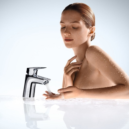 Смеситель для раковины с донным клапаном LowFlow Hansgrohe Logis 71078000 хром
