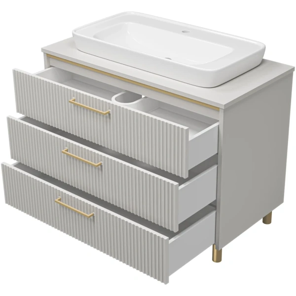 Тумба под раковину 100 см Brevita Elche ELC-0100-0302Я (без раковины)