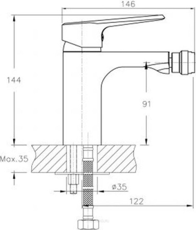 Cмеситель для биде KOLLER POOL Edge ED0300