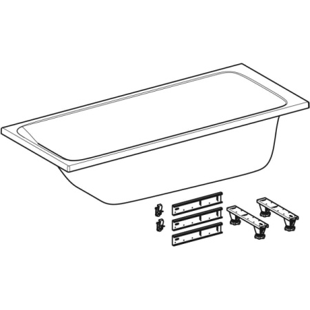 Прямоугольная ванна Geberit Tawa 554.122.01.1