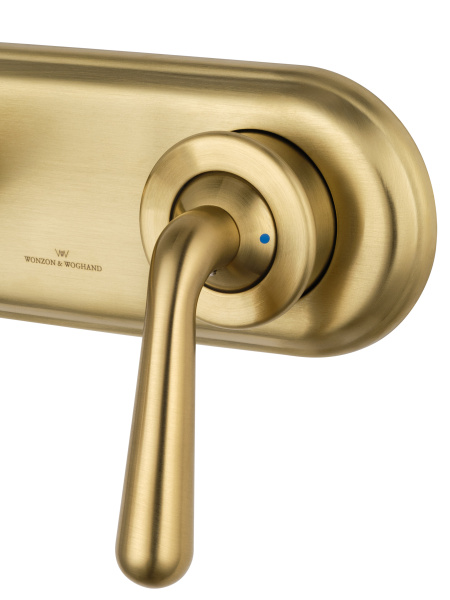 Смеситель для раковины встраиваемый WONZON & WOGHAND STEAM, брашированное золото WW-88869008- BG