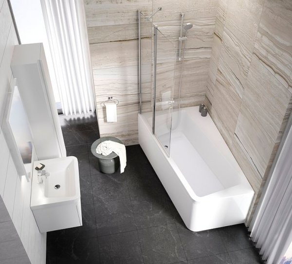 Шторка на ванну (100х150) L Ravak 10° 7QLA0C03Z1