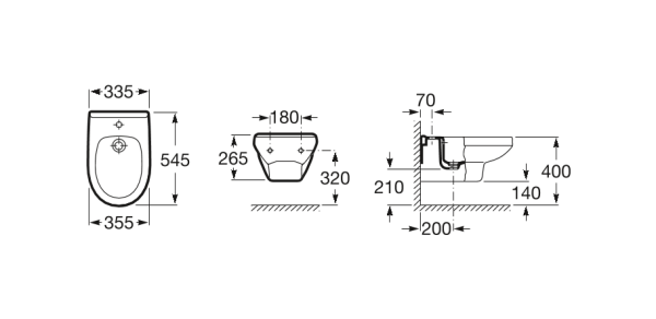 Биде подвесное Roca Victoria Laura 35530500S