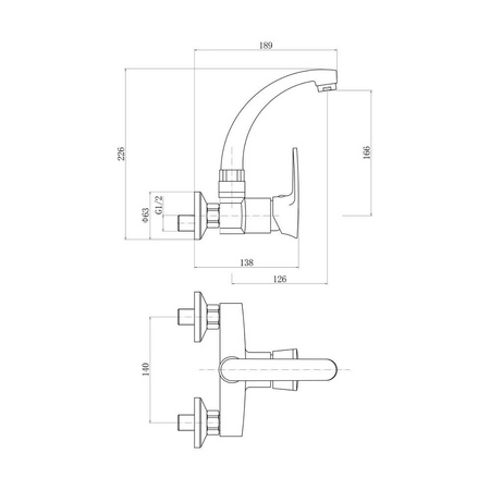 Смеситель Для кухни PLSTART (PL4607-8)