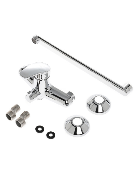 Смеситель для ванны однорычажный полимерный универсальный OneLife P01-211cr хром